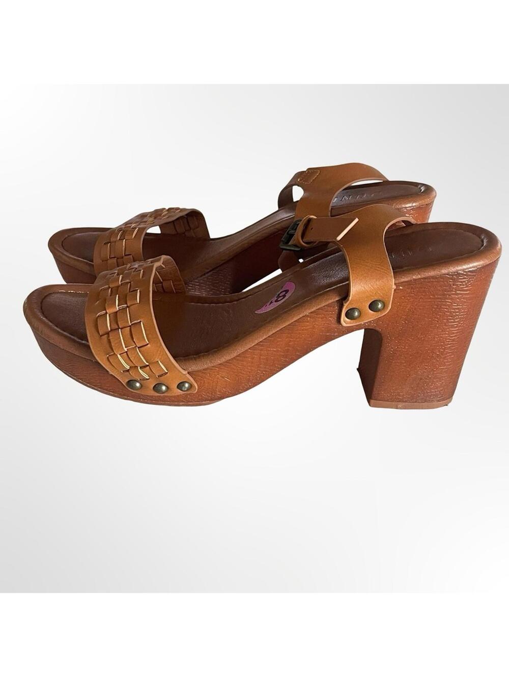 Dunes Women’s Tan Woven Front Ankle-Strap Sandals - size 8.5 - Picture 4 of 7